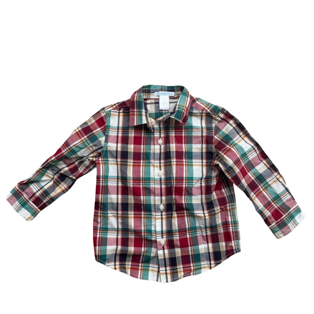 Janie and Jack Plaid Button Down Shirt
